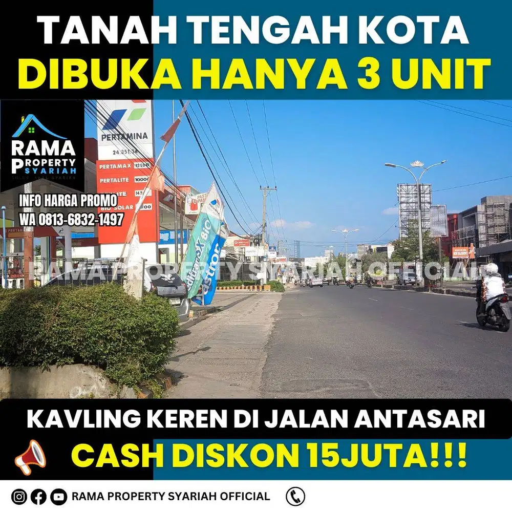 DI ANTASARI KEDAMAIAN! TANAH KAVLING DP MURAH ANGSURAN RINGAN