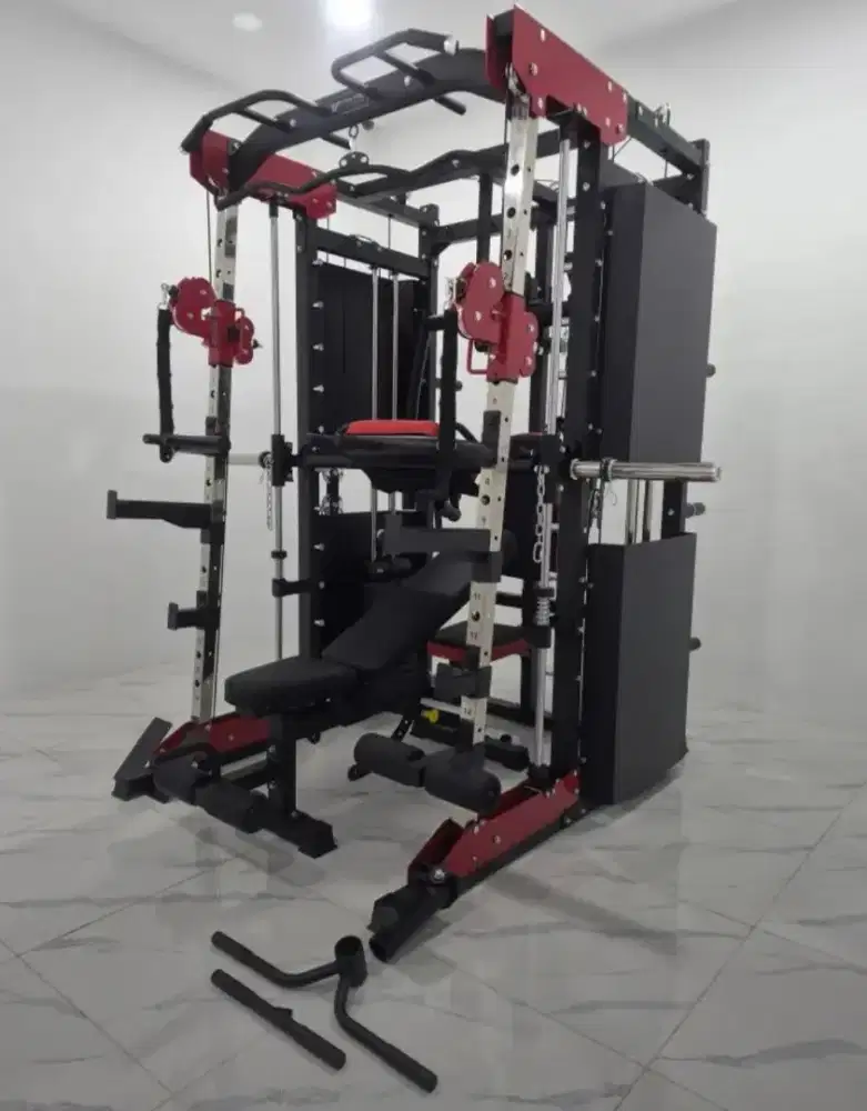 NEW MULTI GYM TL 099 ALAT FITNESS LENGKAP SMITH MACHINE