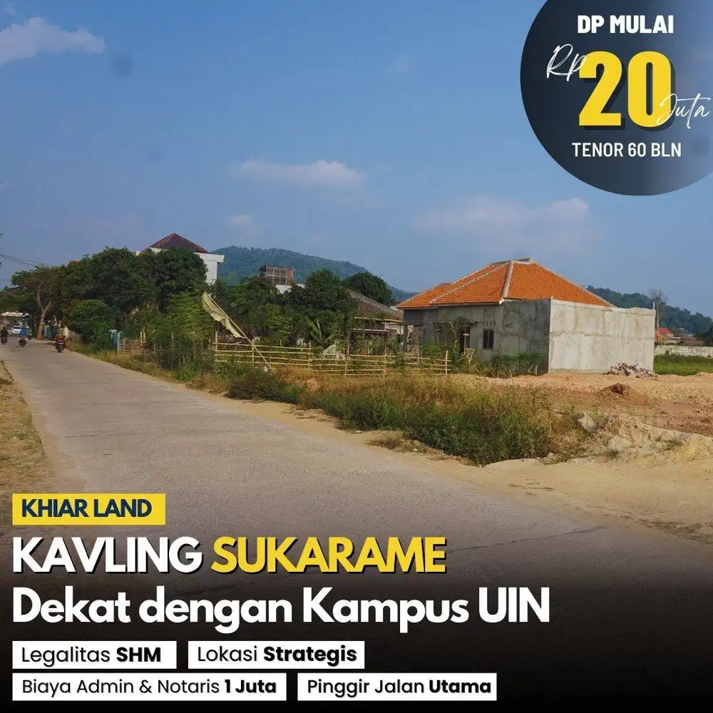 DI PINGGIR JALAN COR PULAU SINGKEP SUKARAME! TANAH KAVLING DP MURAH