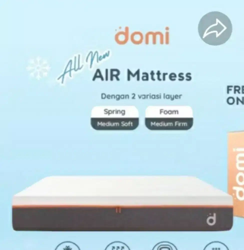 Spring bed domi 140x200