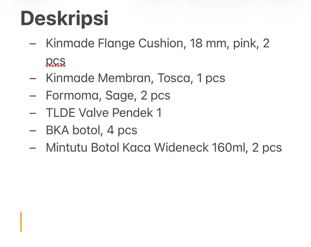 Perlengkapan Pumping