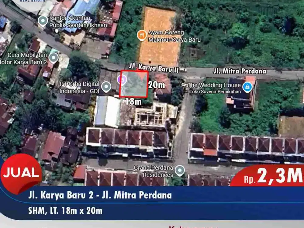 Tanah tepi jalan siap bangun