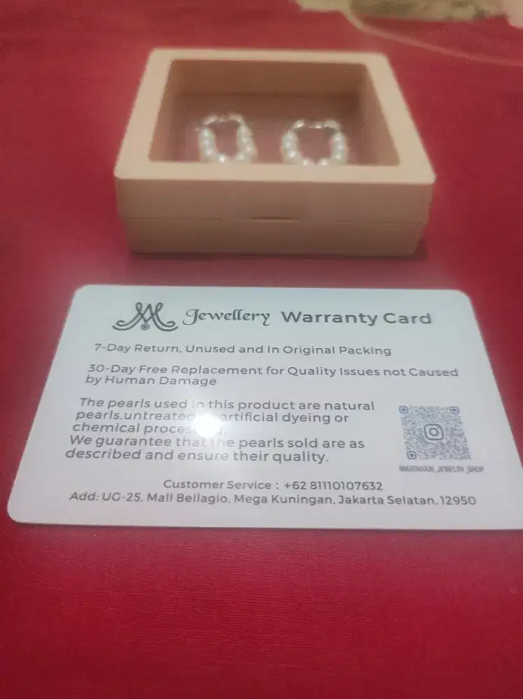 ANTING PERAK 925 MUTIARA AIR TAWAR LOMBOK PRELOVED