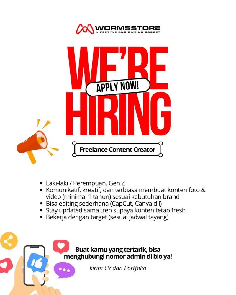 Dicari Content Creator