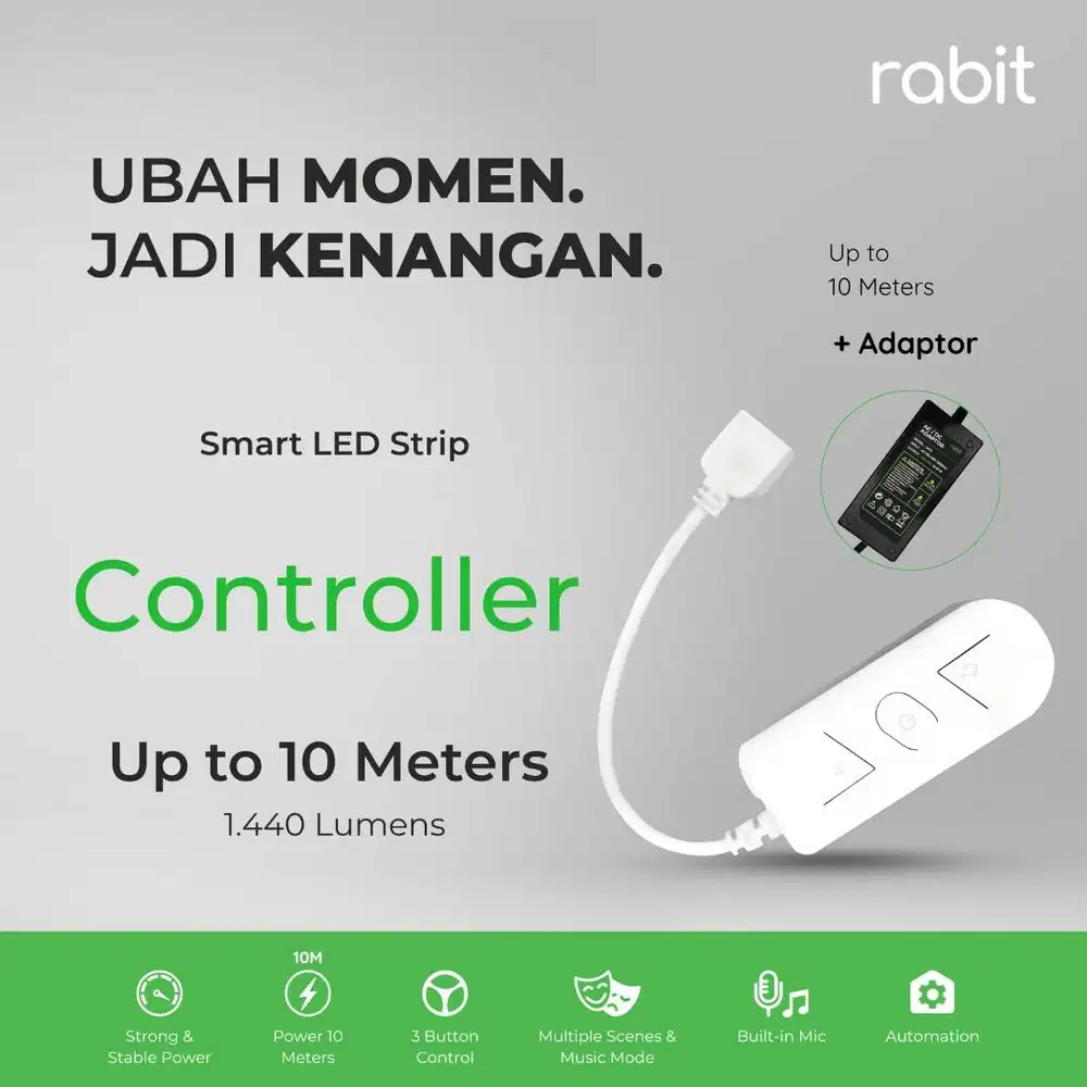 RABIT SMART LED STRIP COLOR CONTROLLER RGB CW WW ADAPTOR UP TO 10 METE