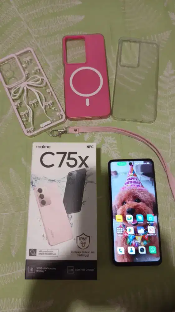 JUAL BU REALME C75X CORAL PINK