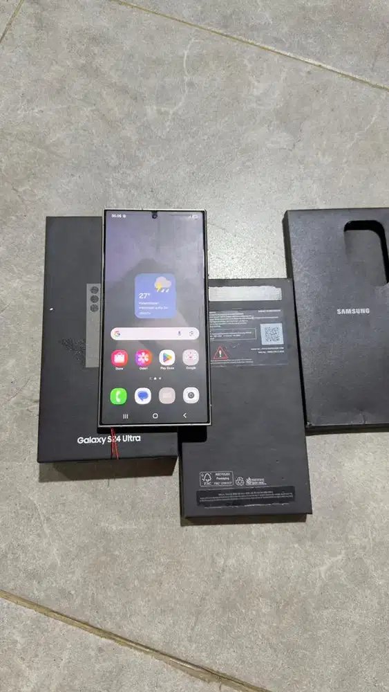 Samsung S24 Ultra Grey 5G 12/256GB SEIN Lengkap