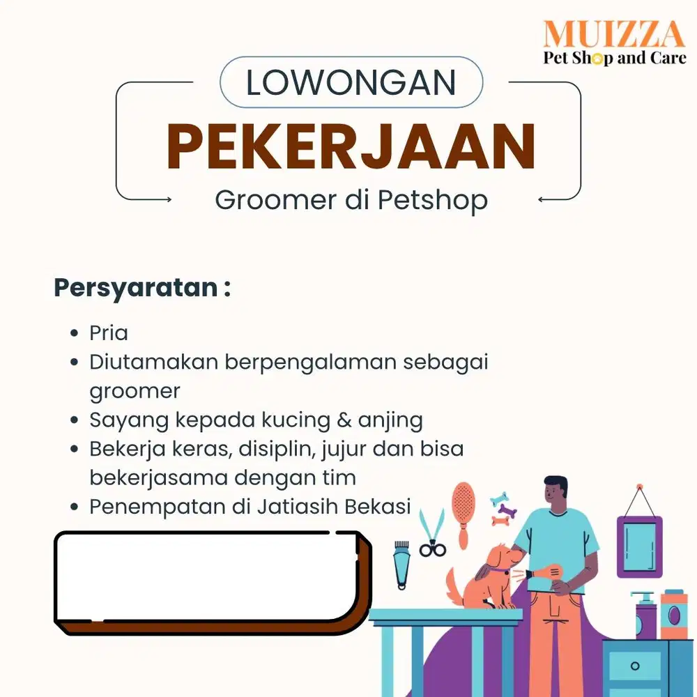 Lowongan pekerjaan petshop