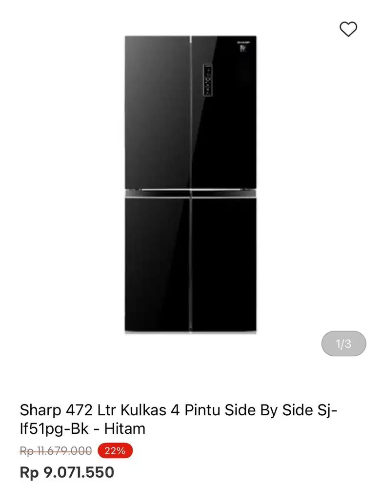 KULKAS SHARP MULTIDOOR 472liter