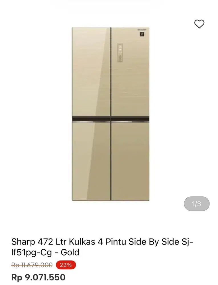KULKAS SHARP MULTIDOOR 472liter