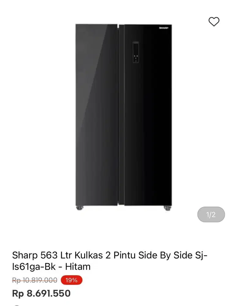 KULKAS SHARP SBS 563liter