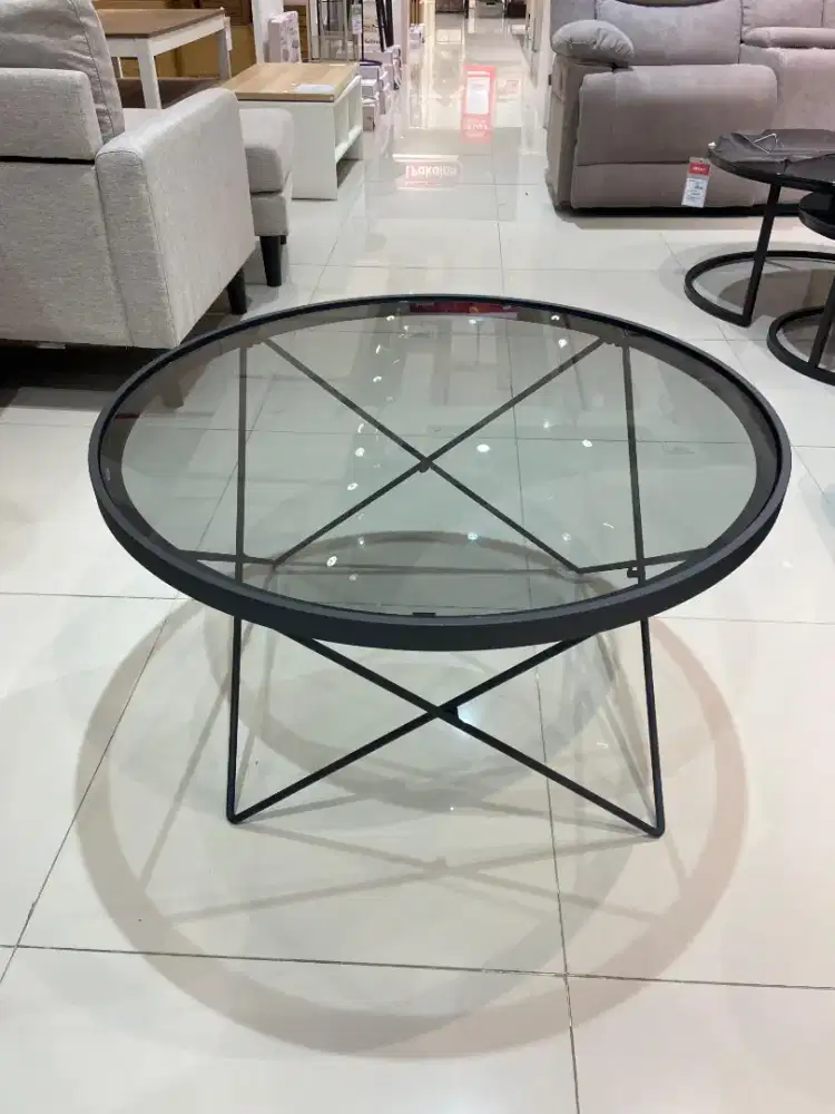 Jual Meja Tamu Kaca Hitam