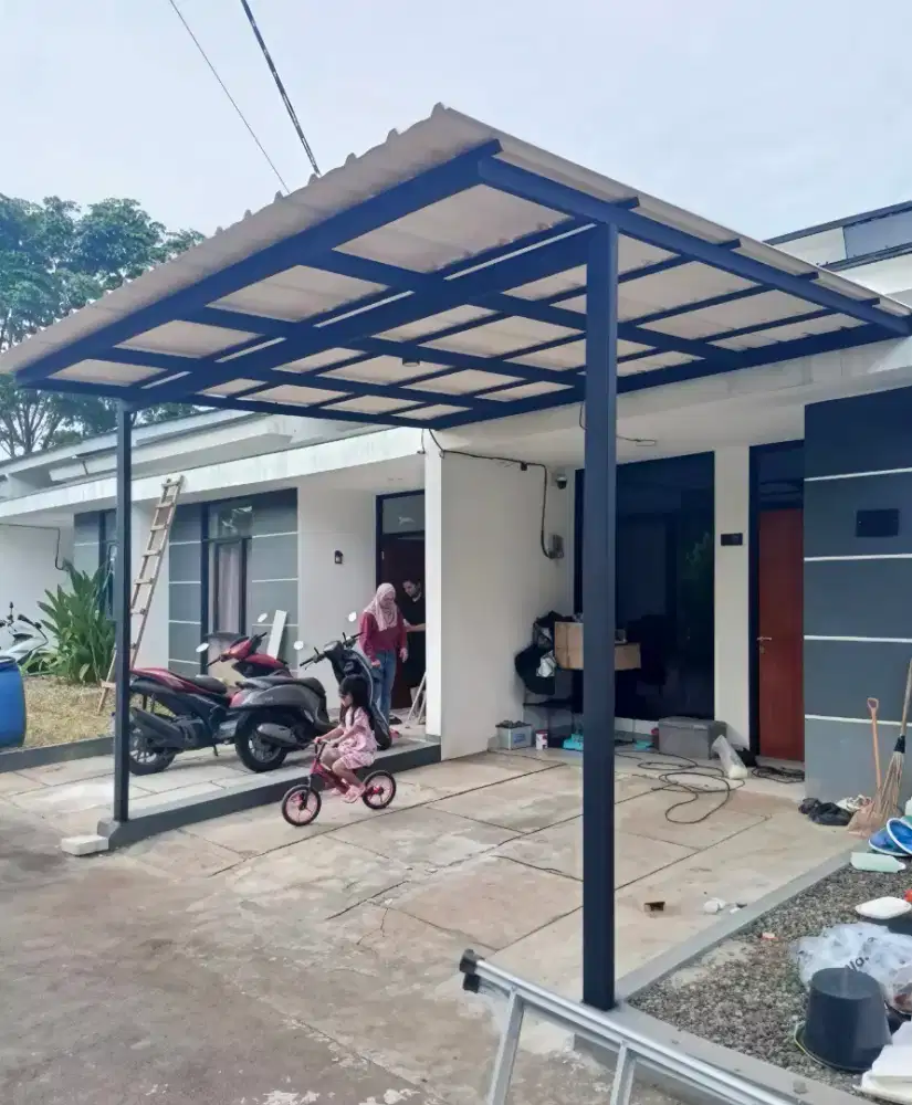 Pasang kanopi baja ringan SNI