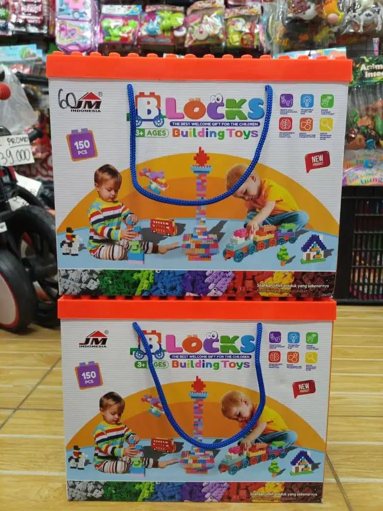 mainan anak block susun isi 150pcs