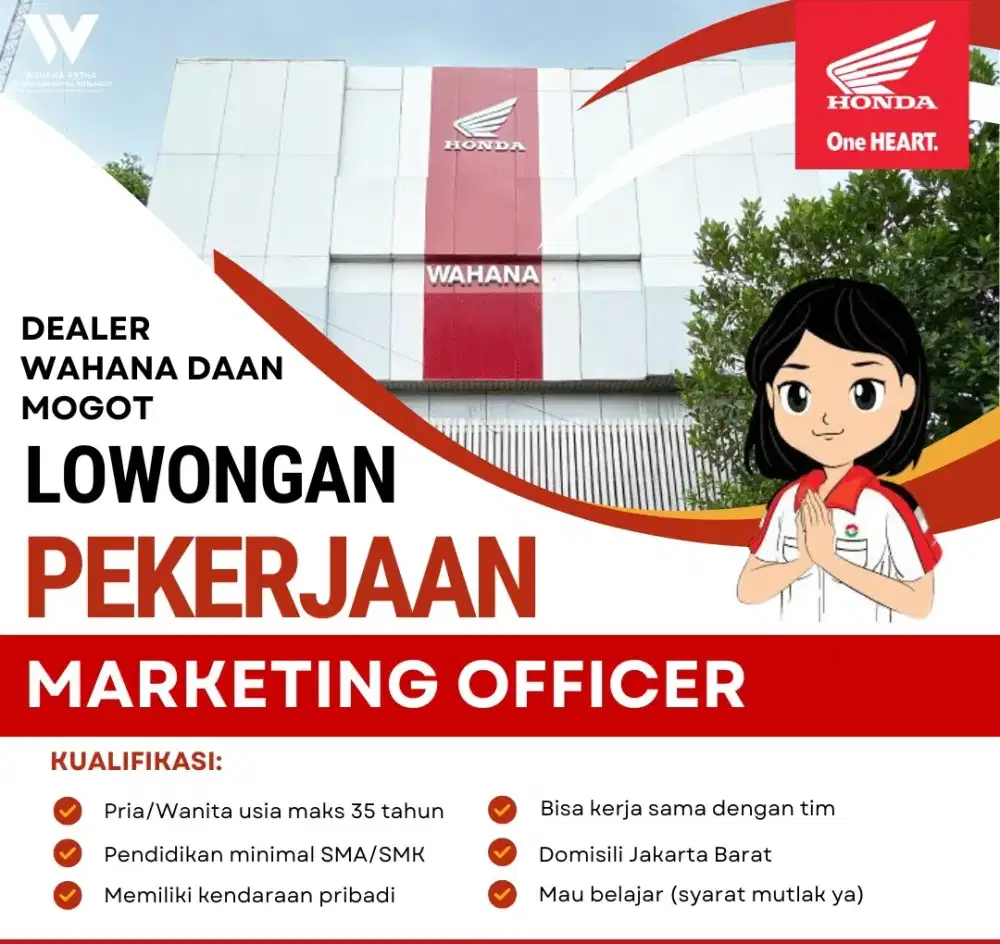 Di Cari Sales Marketing Honda
