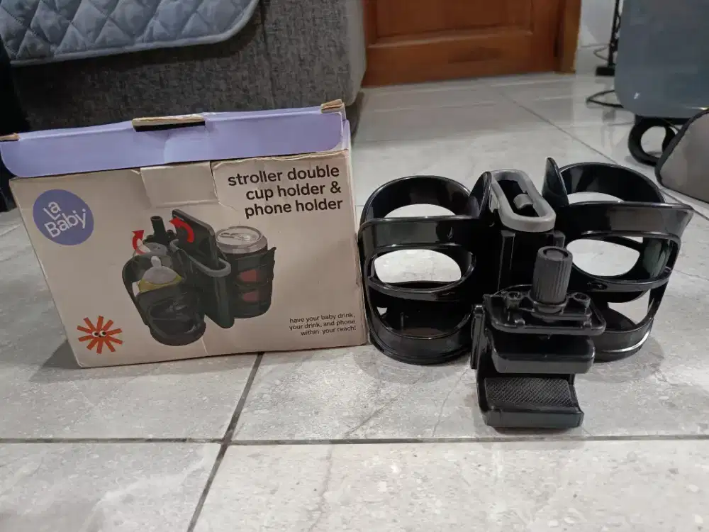 La Baby Cup Holder & Phone Holder Double kondisi baru