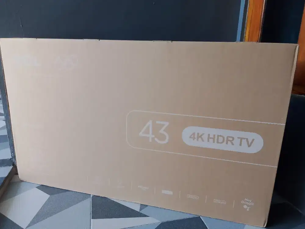 TCL 43 inch 43V6C google tv layar 4K UHD