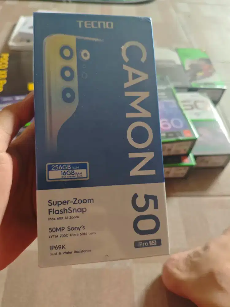Tecno camon 50 pro ram 12gb 5G dan8/256 garansi resmi