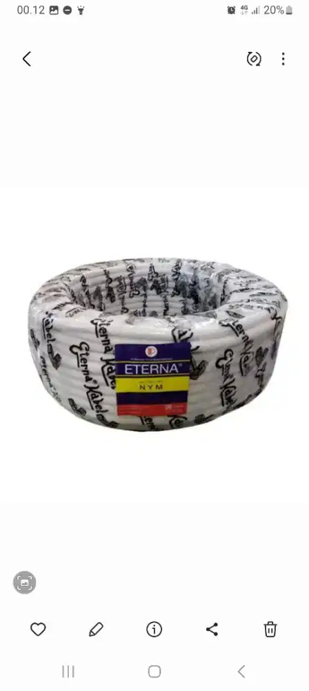 kabel listrik eterna 3x2,5mm panjang 50m