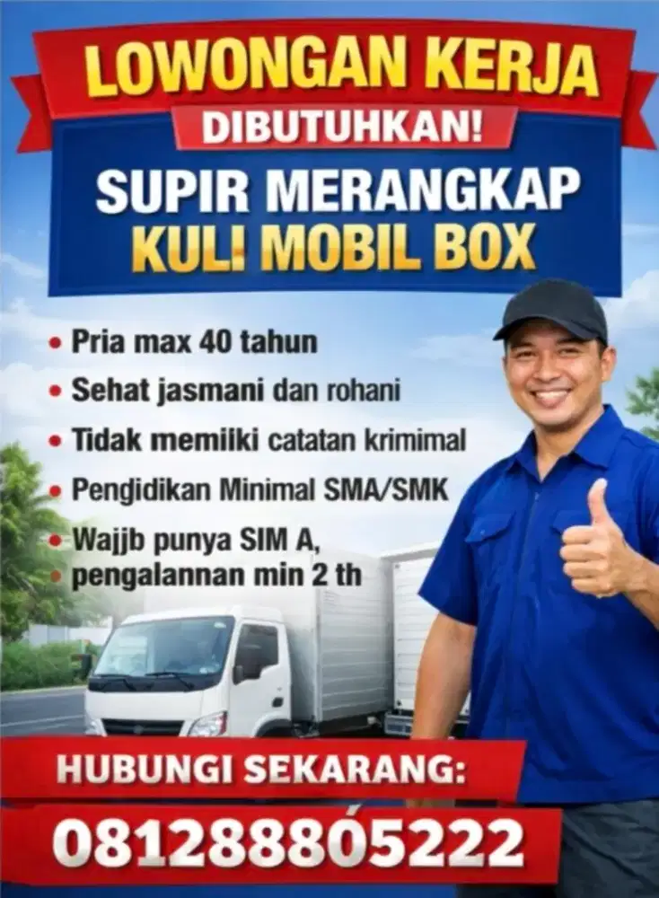 Supir merangkap kuli mobil box