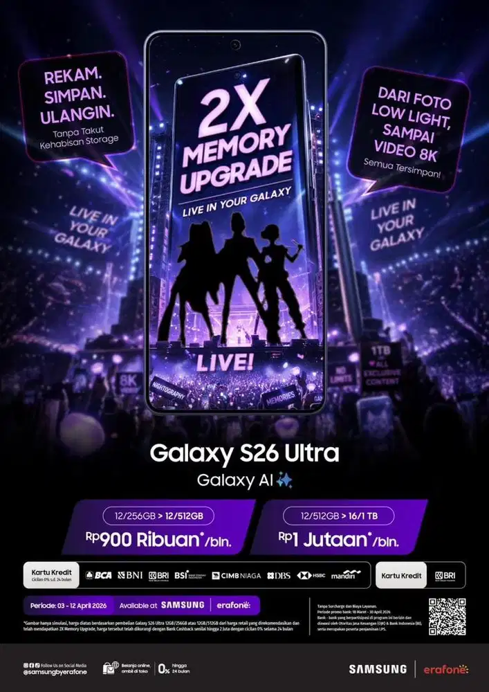 PROMO ERAFONE KHUSUS SAMSUNG S26 DAN A37 A57 promo free upgrade