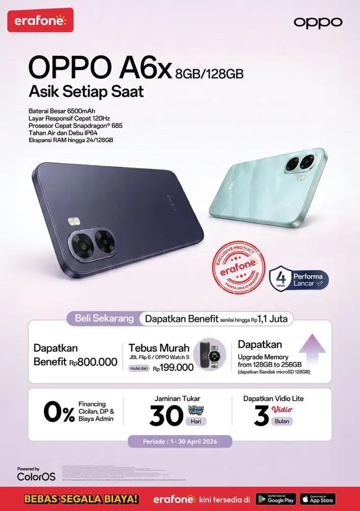 Oppo A6X Ram 16 harga 2jt an
