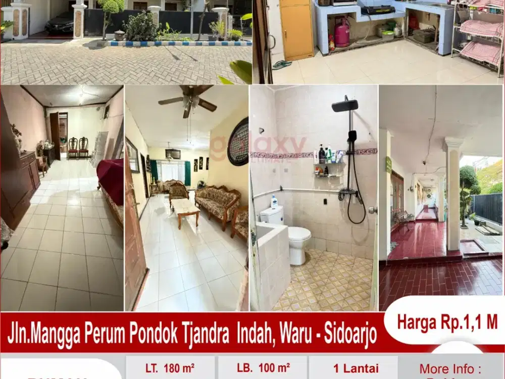 Rumah 1 Lantai Di Jalan Mangga Pondok Tjandra Sidoarjo