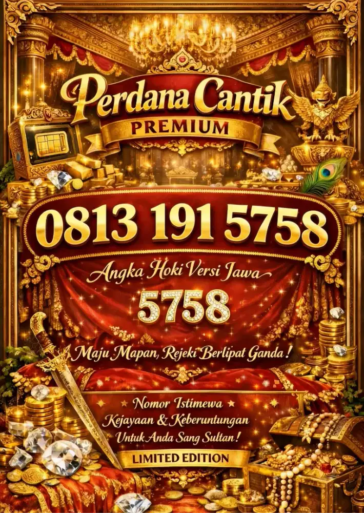 Nomor Cantik Premium simPATI 11 Digit Varian Angka Hoki Super 5758