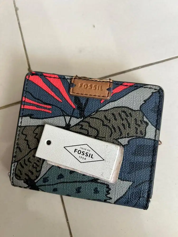 Dompet Fossil Emma Mini Multifunction Wallet Navy Original