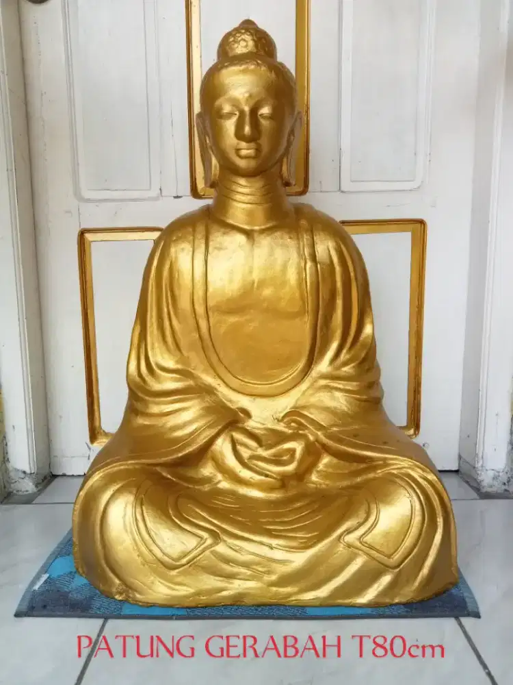 Patung Budha Bahan Gerabah