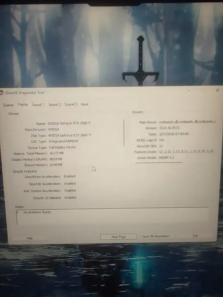 WTS VGA 3060 ti 8gb merk gigabyte!