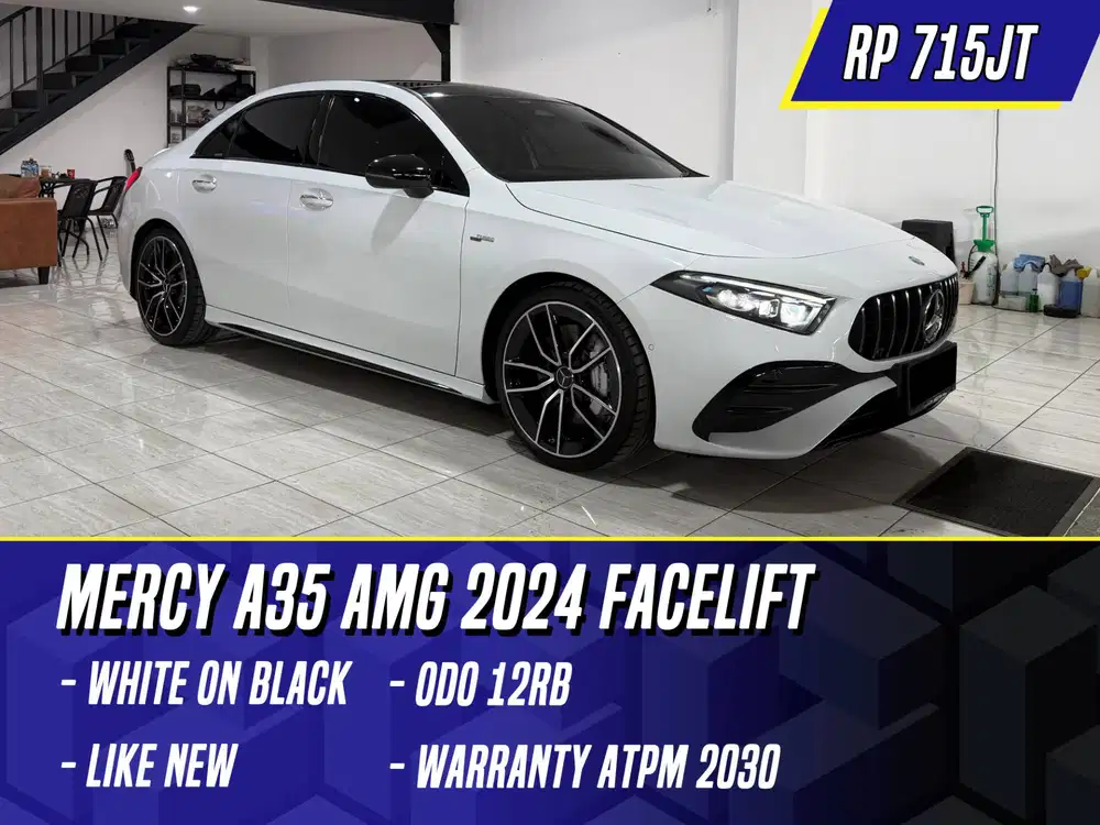 Mercedes Benz A35 AMG 2024 NIK 2023 Facelift White Putih Mercy A 35