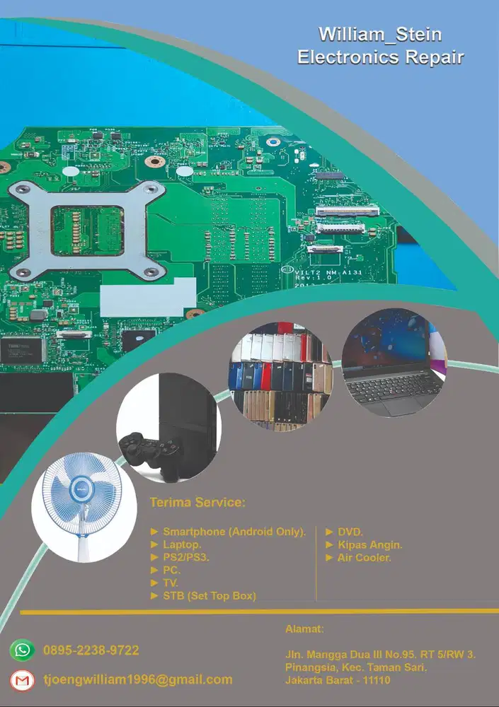 Jasa Service HP, PS2, PS3, Laptop, TV. Dll