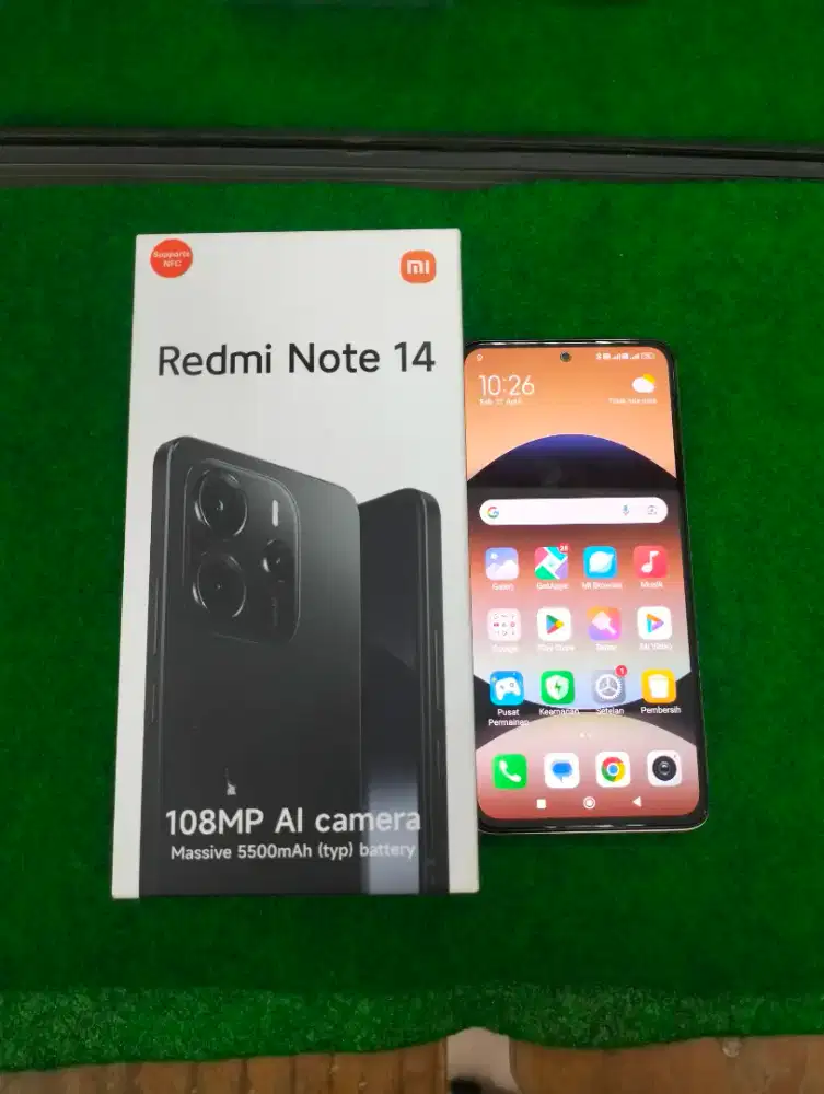 redmi note 14 ram 8/256gb lengkap mulus