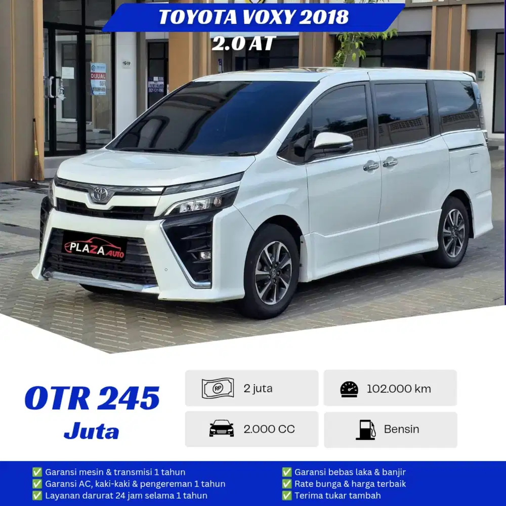 Toyota Voxy 2018
2.0 Automatic
