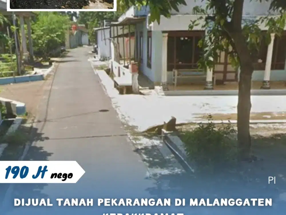 Jual Tanah Pekarangan Lokasi Malanggaten, Kebakkramat, Karanganayar