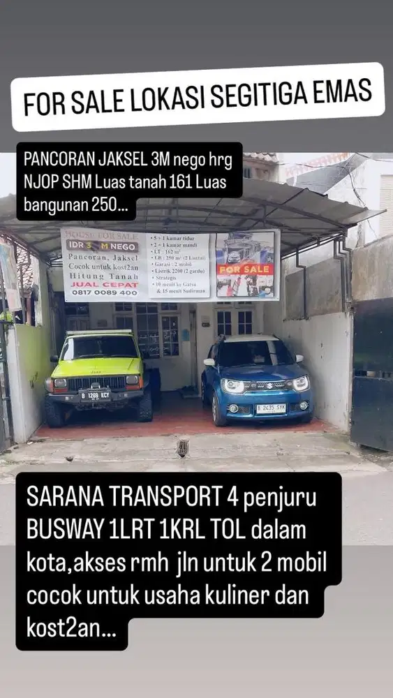 RUMAH TINGGAL DAN COCOK USAHA KOST