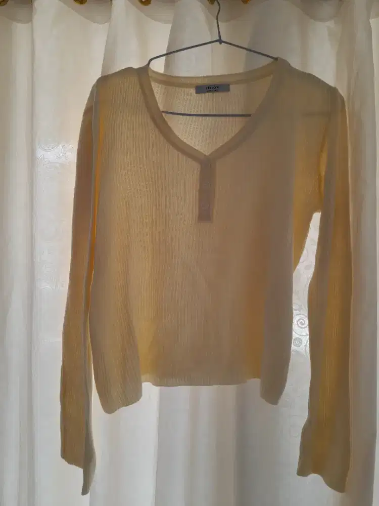 Atasan rajut lengan panjang