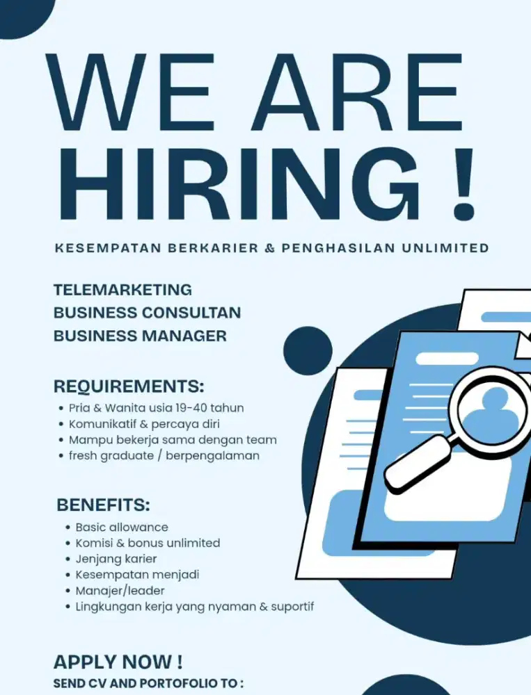 Dibutuhkan Lowongan kerja