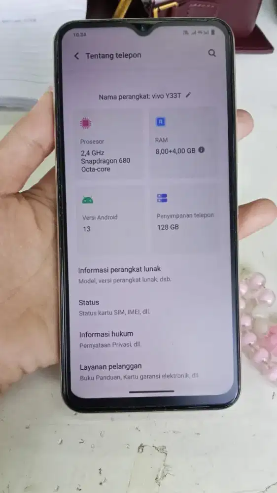 Jual HP vivo pemakaian cewe fullshet no minus