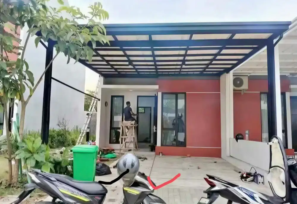 Kanopi baja ringan dan garasi