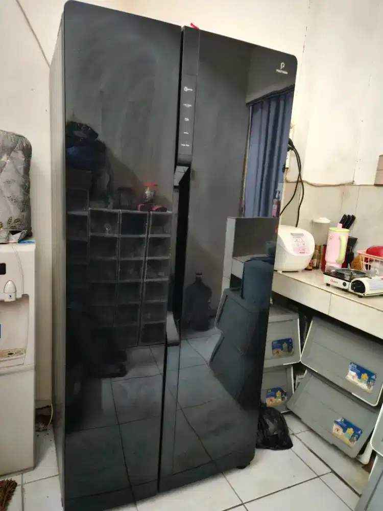 Lemari Es Side Door Besar Polytron Bellezza Inverter Garansi Murah