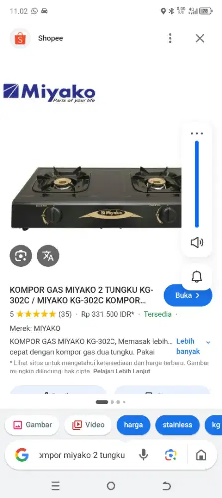 Jual kompor seken
