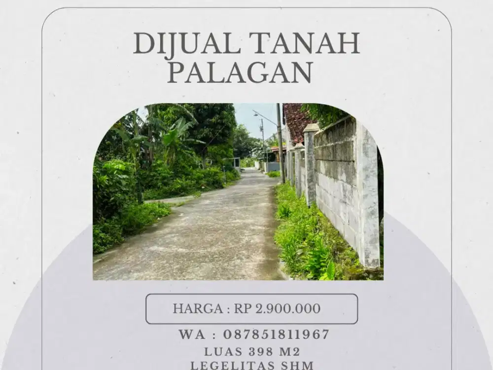 Tanah Pekarangan Jl. Palagan km 11, Lingkungan Perumahan & Pemukiman, udara sejuk asri lingkungan Nasionalis