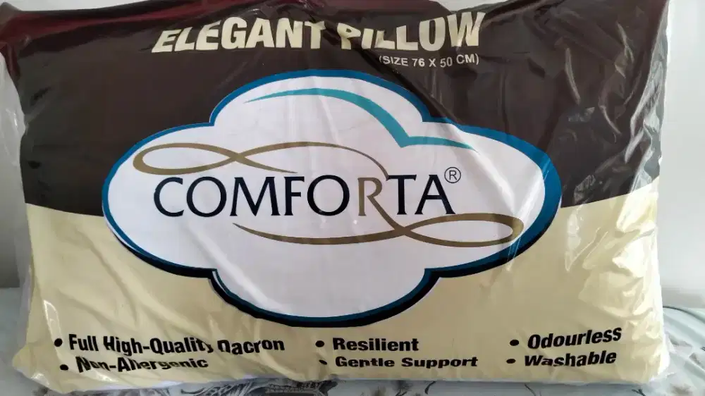 Jual bantal merk COMFORTA BESAR seri ELEGANT PILLOW ORI 76X50