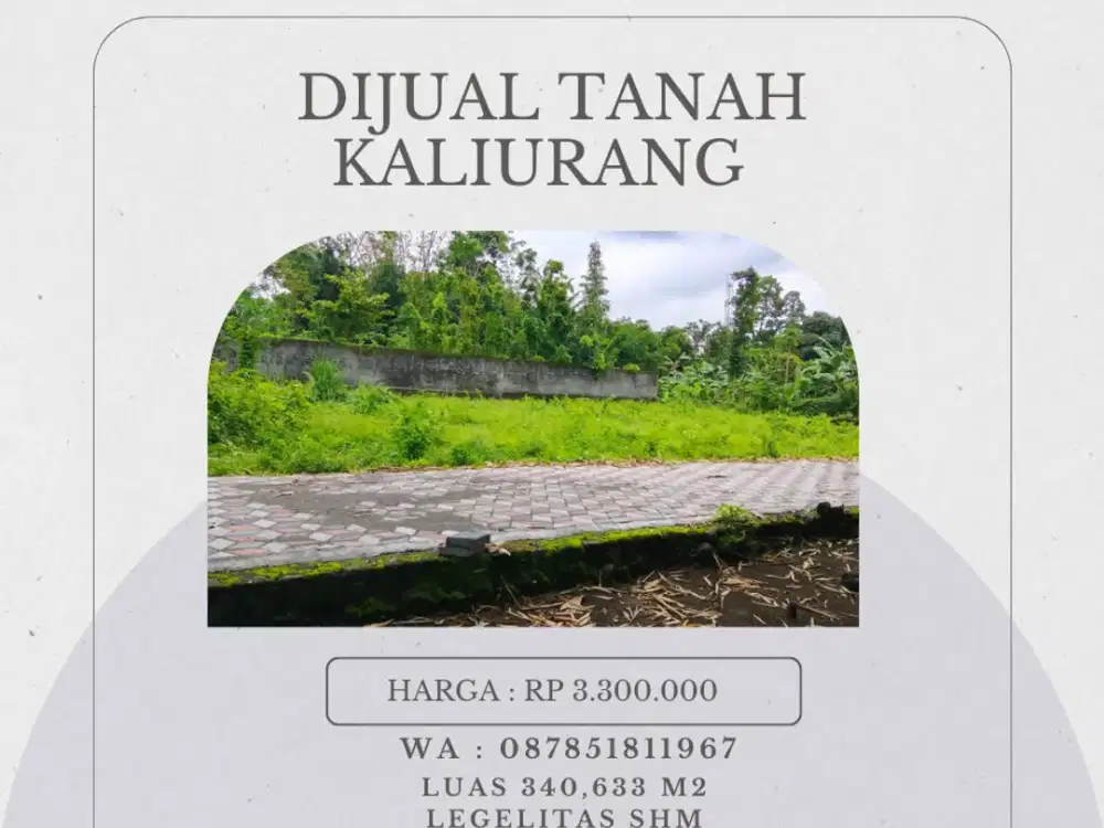 Tanah Jogja Kost Area Kampus UII Kaliurang SHM Pekarangan