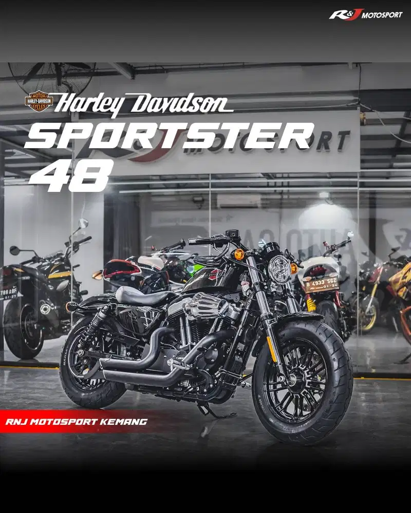 Harley Davidson Sportster 48 Nik 2019 V&H Kondisi istimewa warna hitam