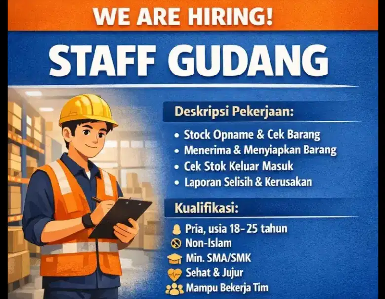 LOKER STAFF GUDANG