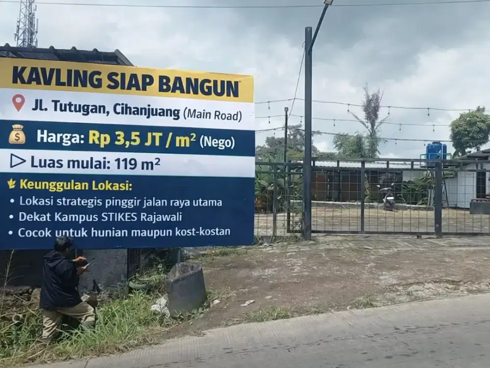 Kavling Strategis Pinggir Jalan Raya Cihanjuang – Cocok Hunian & Kost, Harga Nego!