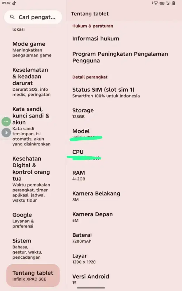 Tablet INFINIX XPAD 30 E